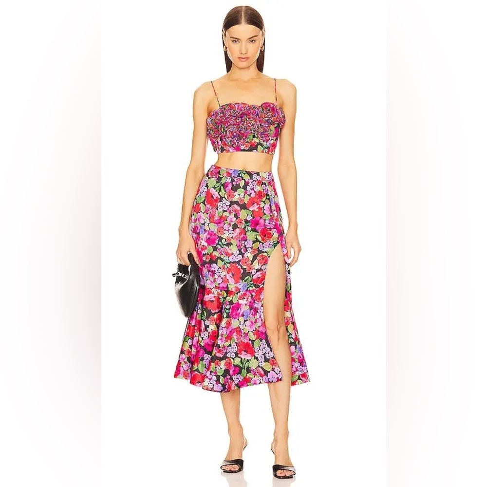 NWT AMUR Sylvie Spaghetti Strap Top in Vintage Flowers, Size 6 - Picture 5 of 10